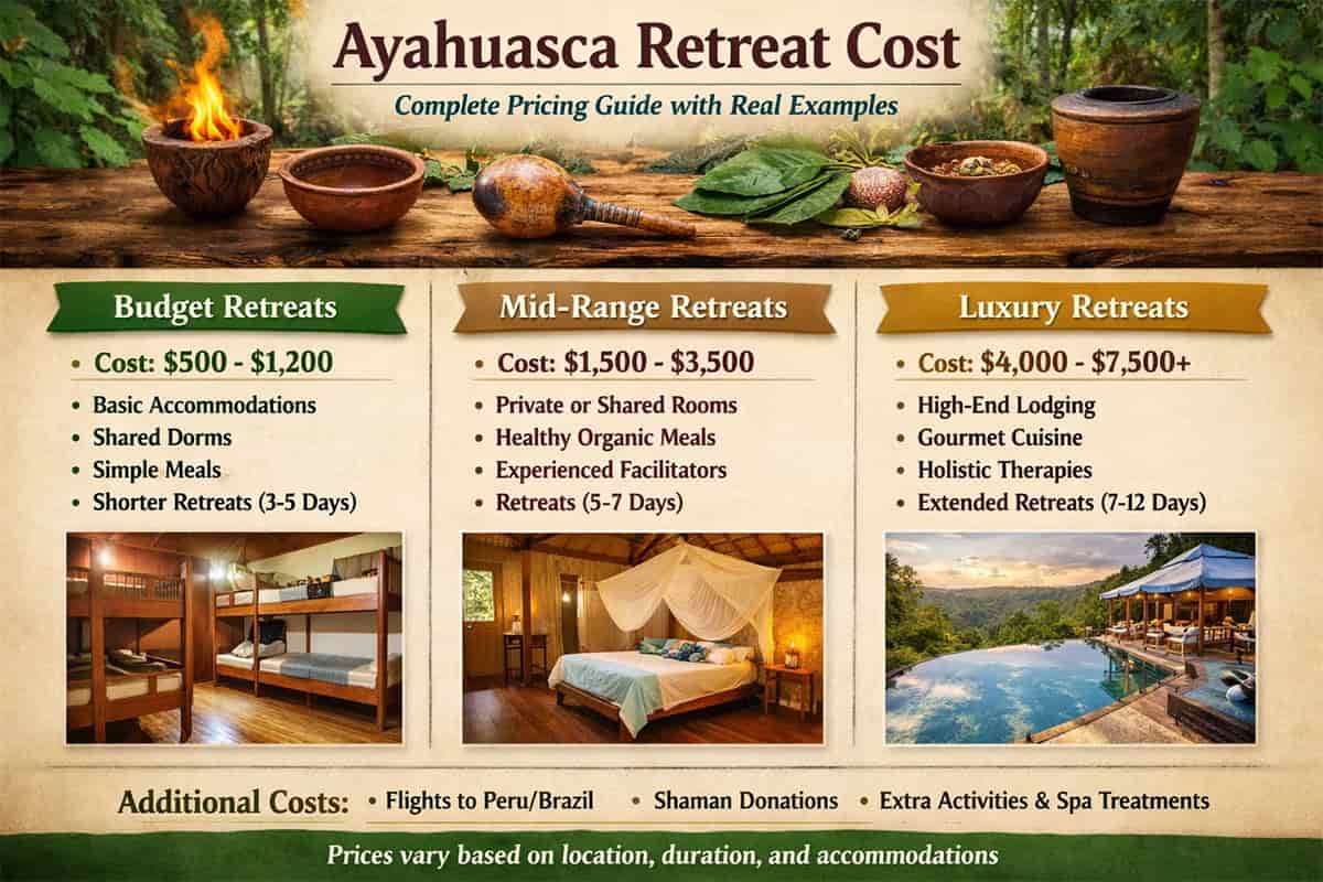 ayahuasca retreat cost - Complete pricing guide with real examples from budget to luxury retreats
